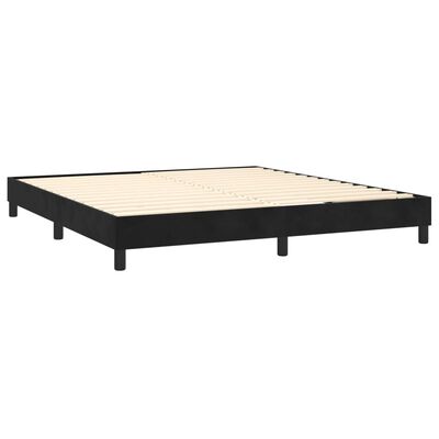 vidaXL Sommier à lattes de lit avec matelas Noir 180x200 cm Velours