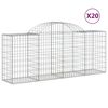 vidaXL Paniers &agrave; gabions arqu&eacute;s 20 pcs 200x50x80/100 cm Fer galvanis&eacute;