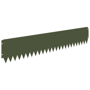 vidaXL Bordure de Pelouse 20 pc 103 x 20 cm Acier Vert olive