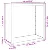 VidaXL &Eacute;tag&egrave;re &agrave; bois 100x40x100 cm acier r&eacute;sistant aux intemp&eacute;ries