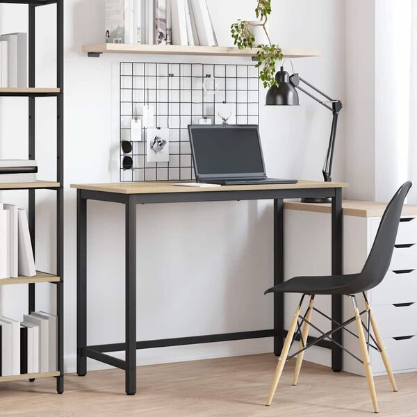 vidaXL table Ch&ecirc;ne Sonoma 80 x 50 x 76,5 cm Bois d'ing&eacute;nierie et acier