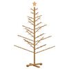 vidaXL Arbre de No&euml;l en bois Marron 150 cm Bois massif en pin
