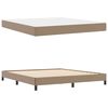 vidaXL Cadre de lit avec matelas Cappuccino 180 x 200 cm tissu