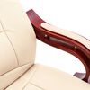 vidaXL Chaise de bureau Cr&egrave;me Cuir v&eacute;ritable