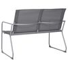 vidaXL Salon de jardin 4 pcs Tissu et acier Gris