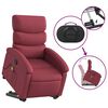 vidaXL Fauteuil inclinable de massage Rouge bordeaux Tissu