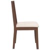 vidaXL Chaises à manger coussins 2 pcs marron bois massif caoutchouc