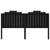 vidaXL T&ecirc;te de lit Noir 186x4x110 cm Bois massif de pin