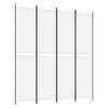 vidaXL Cloison de s&eacute;paration 4 panneaux Blanc 200x220 cm Tissu