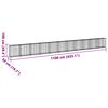 vidaXL Panier gabion avec couvercle 1100x50x100 cm fer galvanis&eacute;