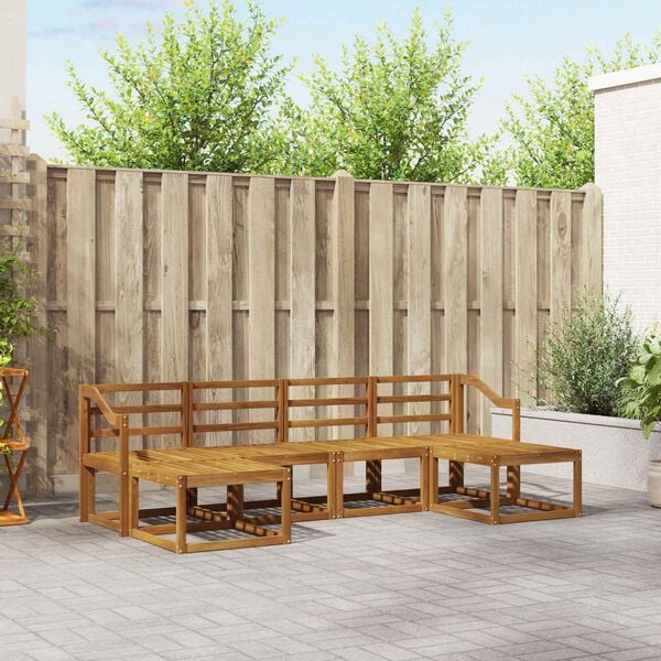 vidaXL Ensemble de canap&eacute;s d'ext&eacute;rieur 6 pcs Naturel Bois d'ing&eacute;nierie