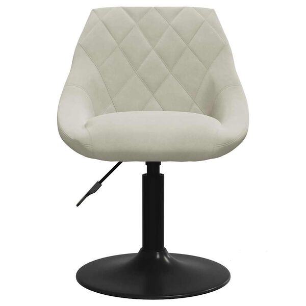 vidaXL Tabouret de bar Crème Velours