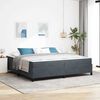 vidaXL Cadre de lit avec matelas Gris fonc&eacute; 200 x 200 cm tissu
