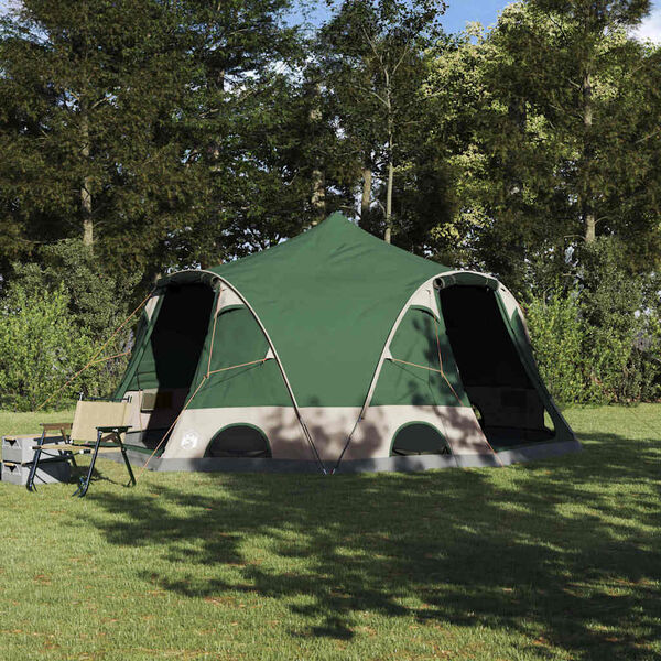 vidaXL Tente D&ocirc;me avec toit avec stockage Vert 505 x 450 x 248 cm