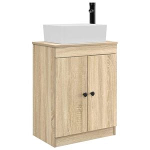 vidaXL Meuble de salle de bain avec &eacute;vier Ch&ecirc;ne Sonoma 54 x 35 x 83 cm