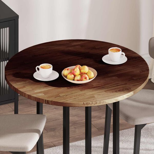 vidaXL Plateau de table Marron Clair &Oslash; 90 x 2,5 cm