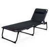 Campart Travel Chaise longue de camping pliable Siena Bleu 200x67x35cm