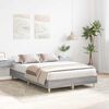 vidaXL Cadre de lit sans matelas sonoma gris 140x190 cm