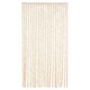 vidaXL Rideau anti-mouches beige et blanc 100x200 cm chenille