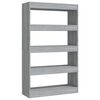 vidaXL Biblioth&egrave;que/S&eacute;parateur de pi&egrave;ce Sonoma gris Bois d'ing&eacute;nierie