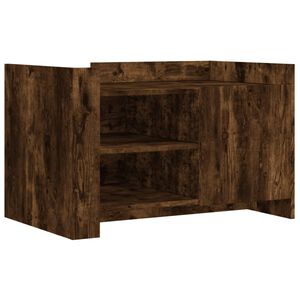 vidaXL Table basse ch&ecirc;ne fum&eacute; 80x50x50 cm bois d'ing&eacute;nierie