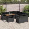 vidaXL Ensemble de salle &agrave; manger pour jardin 9 pcs Noir et Marron