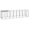 vidaXL Chenil Argent&eacute; 4,84 m&sup2; Acier