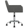 vidaXL Chaise pivotante à manger Gris foncé Tissu