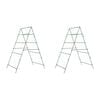 vidaXL Treillis de jardin pour plantes grimpantes 2 pcs forme A acier