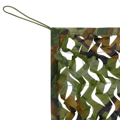 vidaXL Filet de camouflage avec sac de rangement 5x5 m Vert