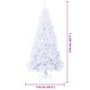vidaXL Sapin de No&euml;l artificiel avec 300 LED Blanc 210 cm PVC et Acier