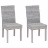vidaXL Chaise de salle &agrave; manger GENDT 2 pc Blanchiment 45 x 54 x 93 cm