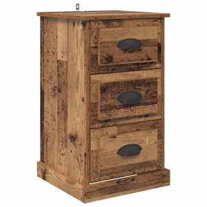 vidaXL Cabinet de chevet Bois Ancien 39 x 39 x 67,5 cm