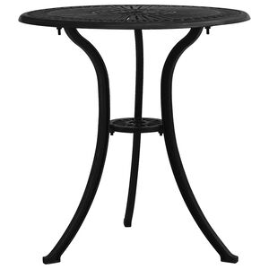 vidaXL Table de jardin Noir 62x62x65 cm Aluminium coul&eacute;