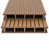 vidaXL Panneaux de terrasse creux et accessoires WPC 30 m&sup2; 4 m Teck
