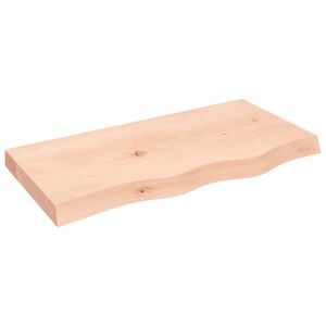vidaXL Dessus de table 80x40x(2-6) cm bois de ch&ecirc;ne massif non trait&eacute;