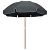 vidaXL Parasol de jardin avec m&acirc;t en acier 300 cm anthracite