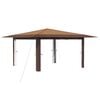vidaXL Gazebo sans Paroi 4 x 4 m Beige et Marron