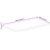 vidaXL Dessus de table &agrave; bord vivant 100x60x2,5cm bois massif manguier