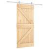 vidaXL Porte coulissante Naturel et Blanc 95 x 210 cm