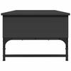 vidaXL Table basse noir 100x50x35 cm bois d'ingénierie et métal