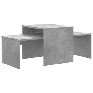 vidaXL Ensemble de table basse Gris b&eacute;ton 100x48x40 cm Bois ing&eacute;nierie