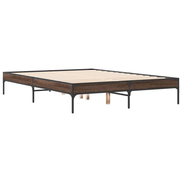 vidaXL Cadre de lit sans matelas ch&ecirc;ne marron 120x200 cm