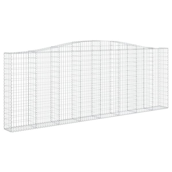 vidaXL Paniers &agrave; gabions arqu&eacute;s 5 pcs 400x30x140/160 cm Fer galvanis&eacute;