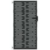 vidaXL Porte de Jardin 85 x 175 cm Noir Verrouillable
