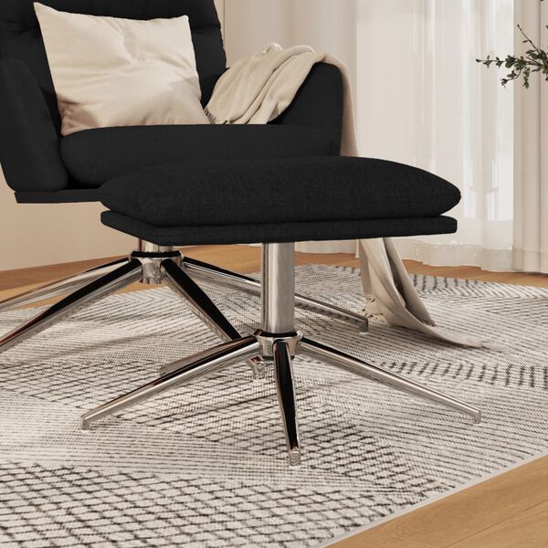 vidaXL Repose-pied Noir 60x60x35 cm Tissu