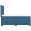 vidaXL Sommier &agrave; lattes de lit avec matelas bleu 80x200 cm velours