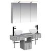 vidaXL Ensemble d'armoire de salle de bain 4 pcs Sonoma gris