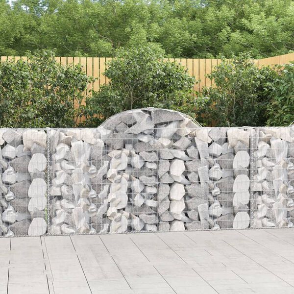 vidaXL Paniers &agrave; gabions arqu&eacute;s 13 pcs 200x30x100/120 cm Fer galvanis&eacute;