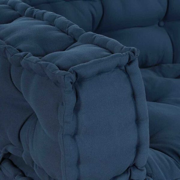 vidaXL Coussin de canap&eacute; 3 pcs Indigo tissu